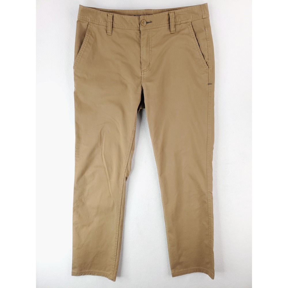 Toad & Co Mission Ridge Pants Mens 34x32‎ Khaki Lean Fit Straight Chino Stretch